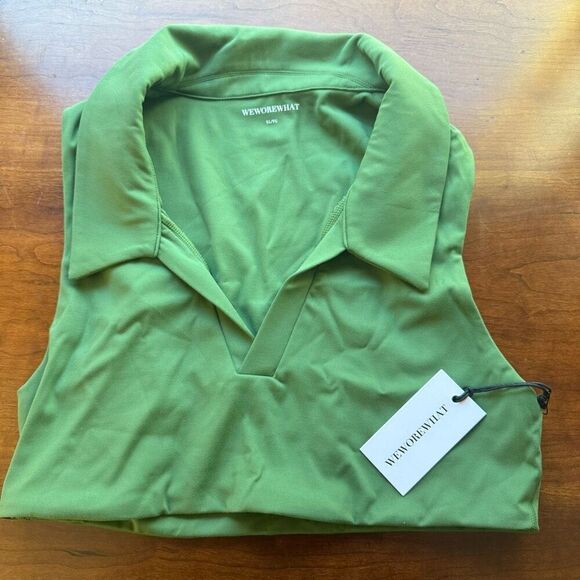 WeWoreWhat $78 polo bra green size XL - Picture 2 of 4